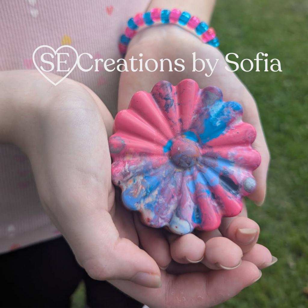 Handcrafted Upcycled FLOWER MEGA CRAYON 🌸