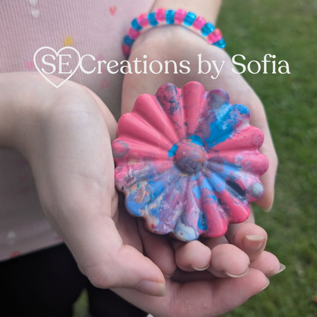 Handcrafted Upcycled FLOWER MEGA CRAYON 🌸