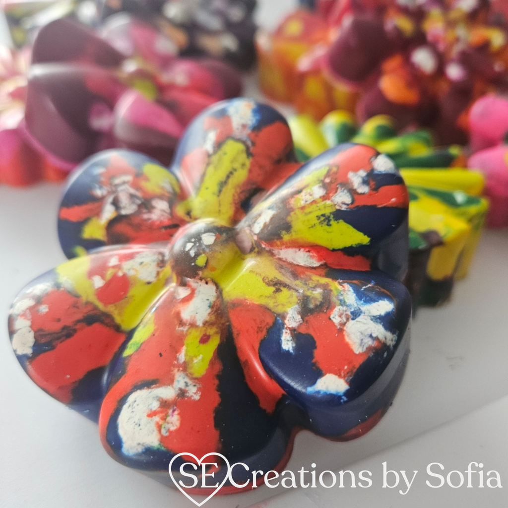 Handcrafted Upcycled FLOWER MEGA CRAYON 🌸