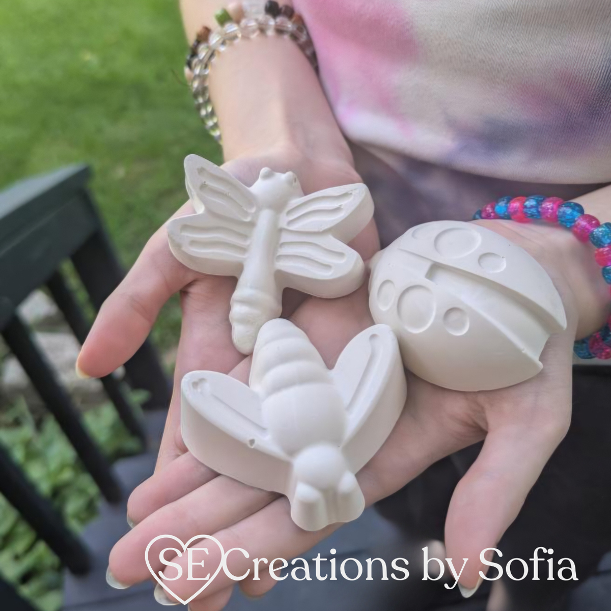 INSECTS: BEE 🐝 LADYBUG 🐞  & DRAGONFLY Plaster Paint Kit 🦖