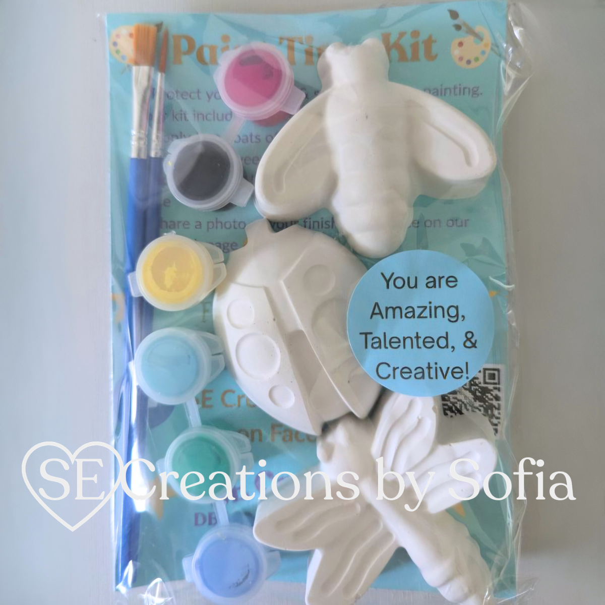 INSECTS: BEE 🐝 LADYBUG 🐞  & DRAGONFLY Plaster Paint Kit 🦖