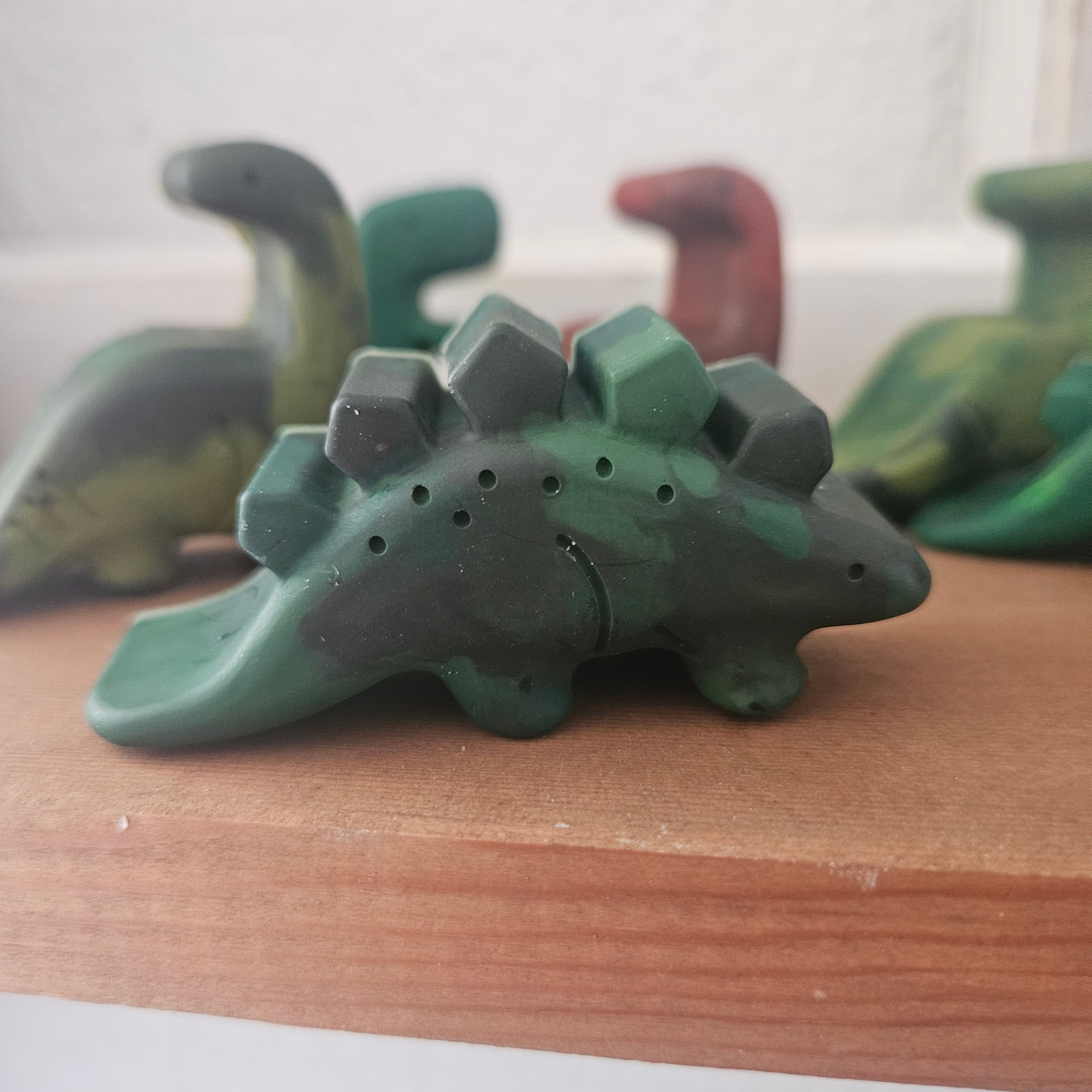 Handcrafted Upcycled DINOSAUR SHAPED CRAYONS (4 pack)