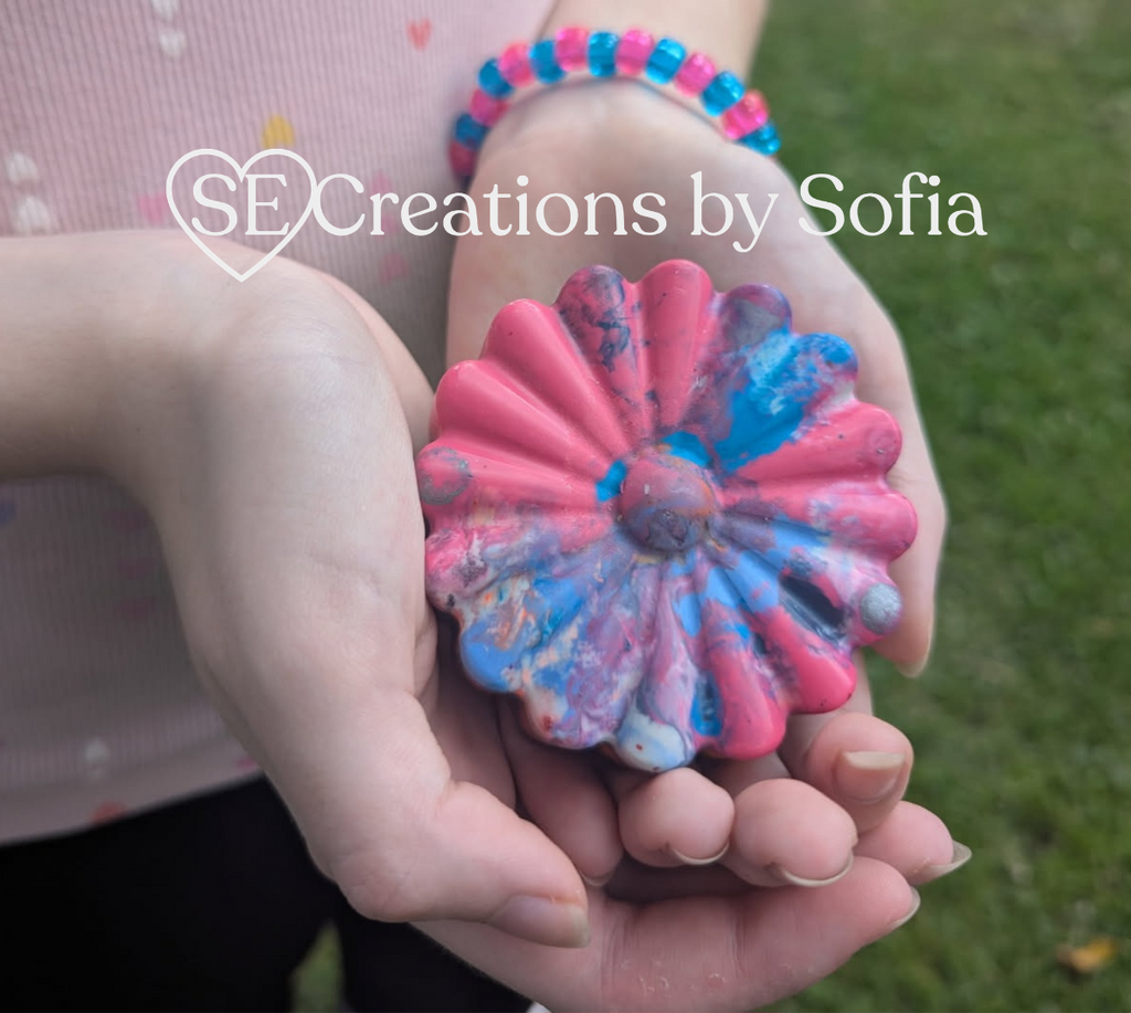 Handcrafted Upcycled FLOWER MEGA CRAYON 🌸