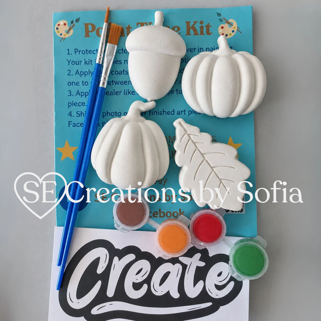 FALL THEMED 4 pc PLASTER PAINT KIT 🍂