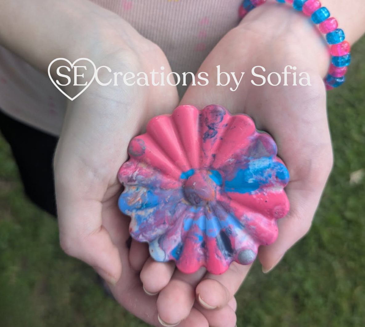 Handcrafted Upcycled FLOWER MEGA CRAYON 🌸