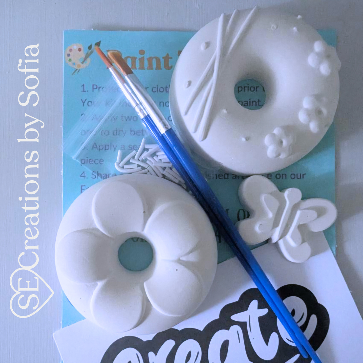 Double DONUT🍩 ~Set of 2~ PLASTER PAINT KIT