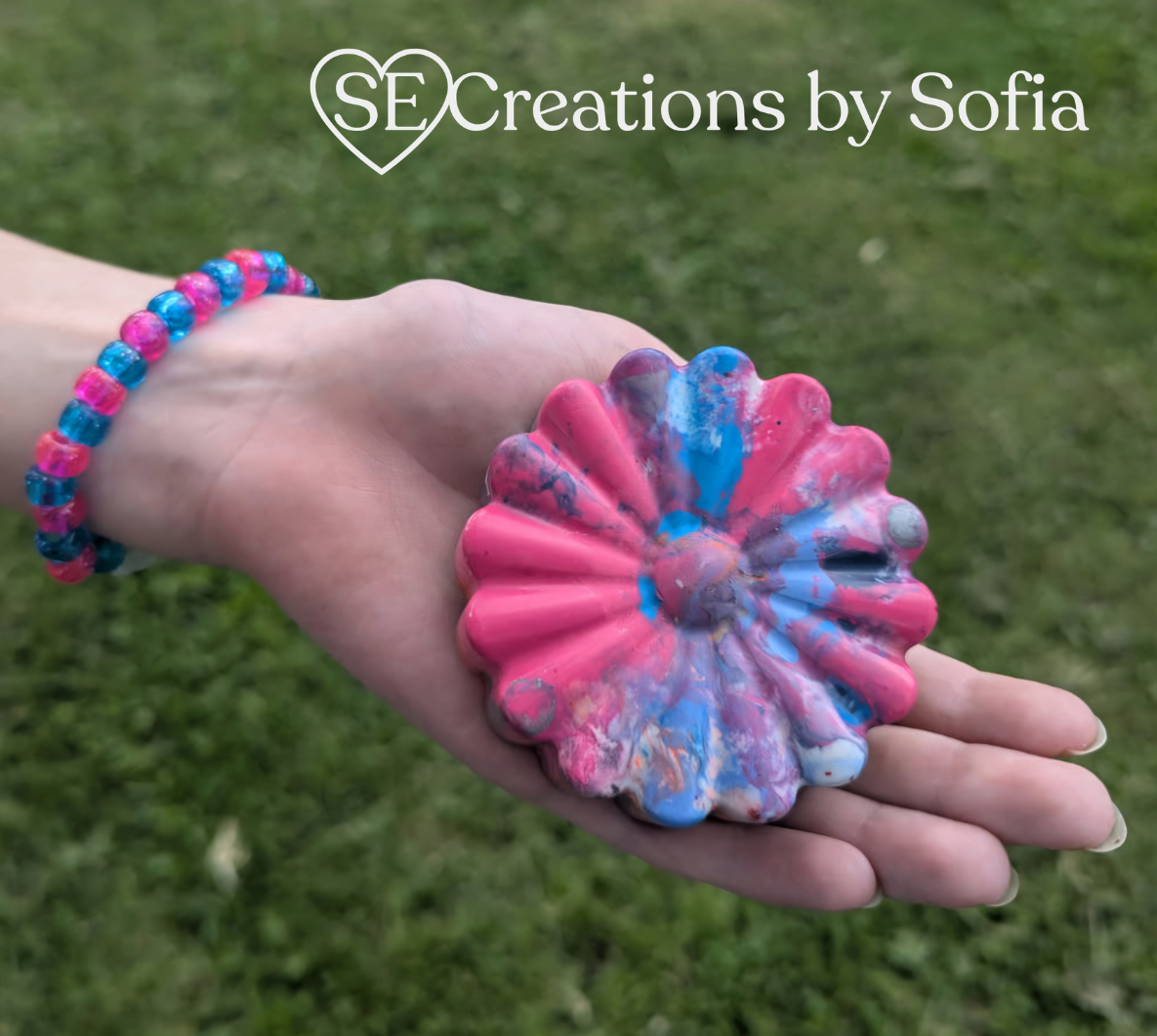 Handcrafted Upcycled FLOWER MEGA CRAYON 🌸