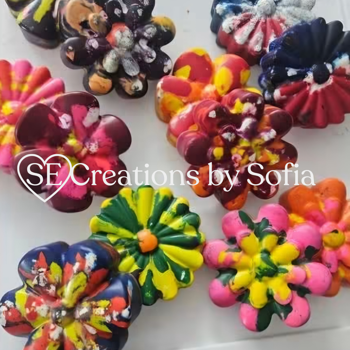 Handcrafted Upcycled FLOWER MEGA CRAYON 🌸