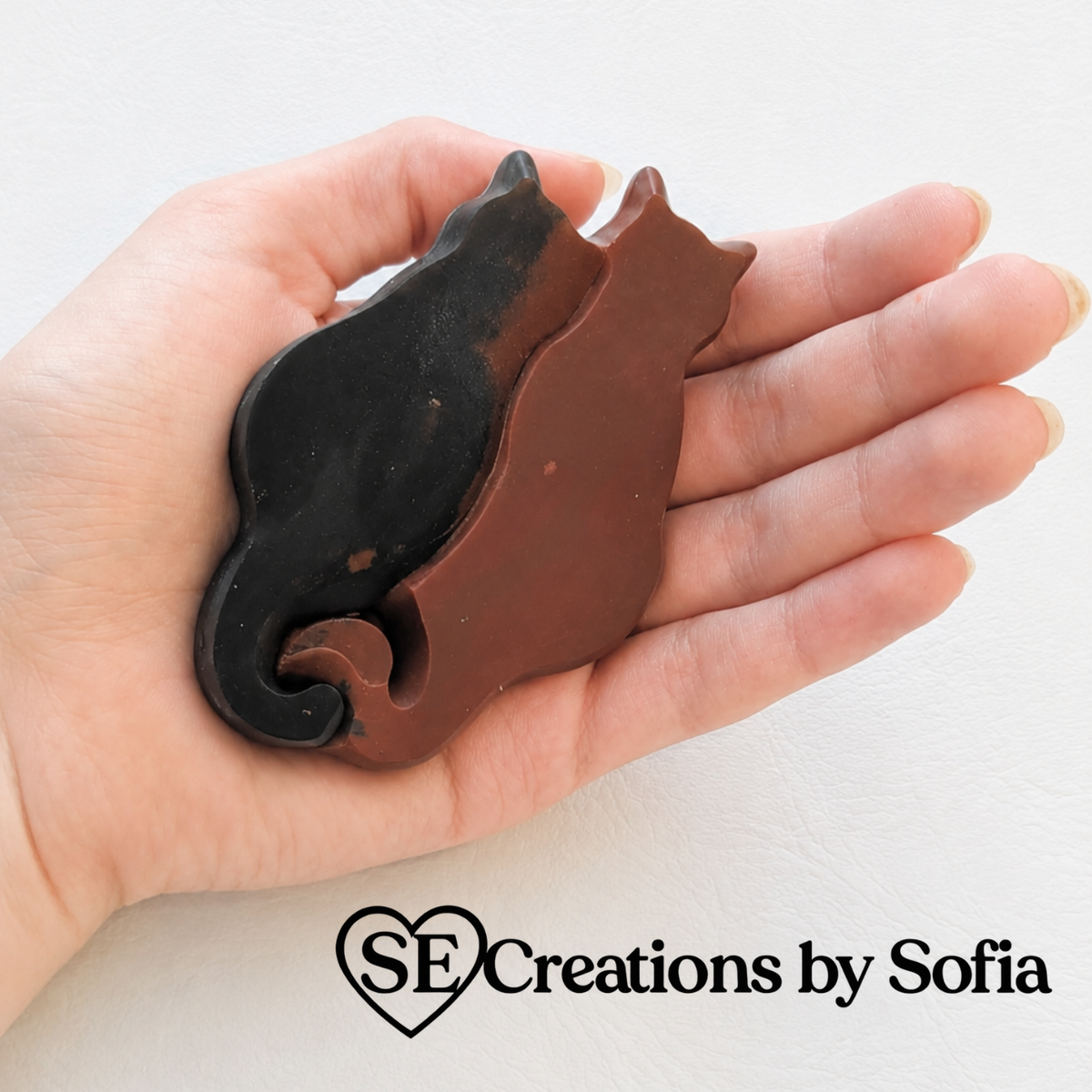 Handcrafted Upcycled KITTY CAT SHAPED CRAYONS (4 pack)🐈‍⬛️